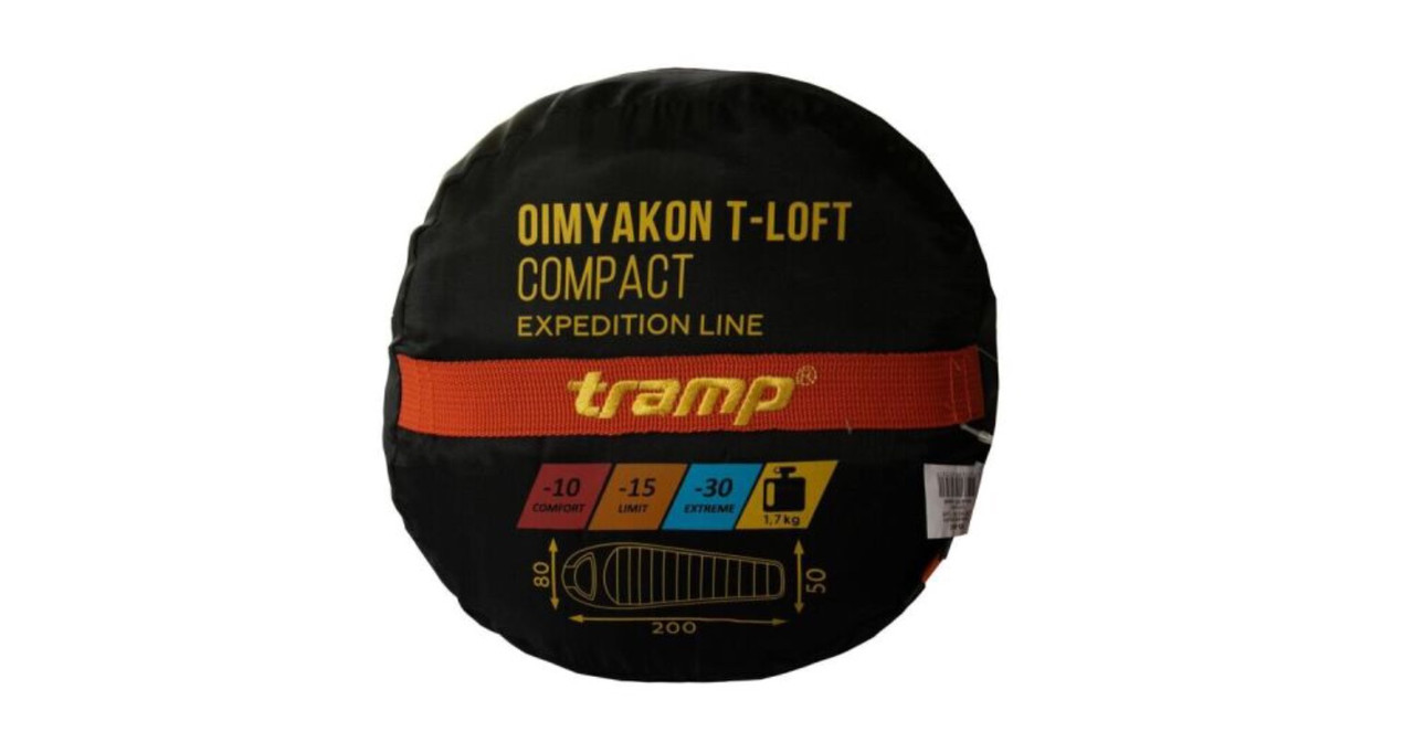 Спальный мешок Tramp Oimyakon Compact 200*80*55 см (правый) - фото 10 - id-p181145392