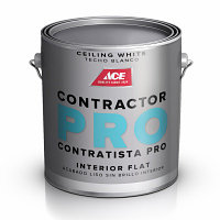 Краска для потолка Contractor Pro Flat Interior Wall , акрил-латекс, Ultra White 3,78л, ACE, RUST-OLEUM