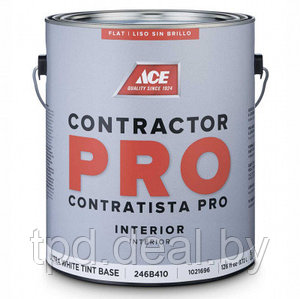 Ультра-белая матовая краска Contractor Pro Flat Interior Wall Paint Ultra White , ACE, RUST-OLEUM®