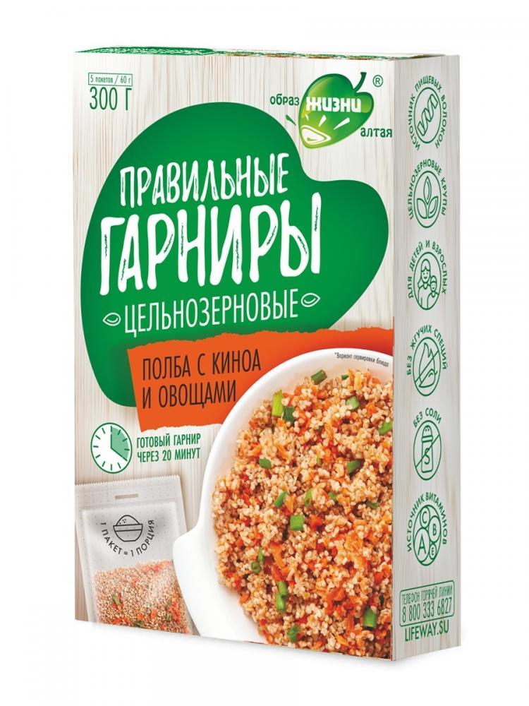 Правильные гарниры Полба с киноа и овощами 300г