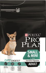 Корм для собак Pro Plan Adult Small & Mini Sensitive Digestion 3 кг - фото 1 - id-p180986508
