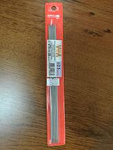 Спицы для вязания 5ти комплектные аллюминиевые с покрытием, длина 20 см в ассортименте