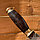 Нож разделочный в кожаном футляре Кизляр России Дамасская сталь Барс, фото 3