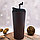 Стакан тамблер для кофе Wowbottles КК3027 Кофейная крышка клапан слайдер с фиксацией, 350 мл Двойные стенки, фото 2