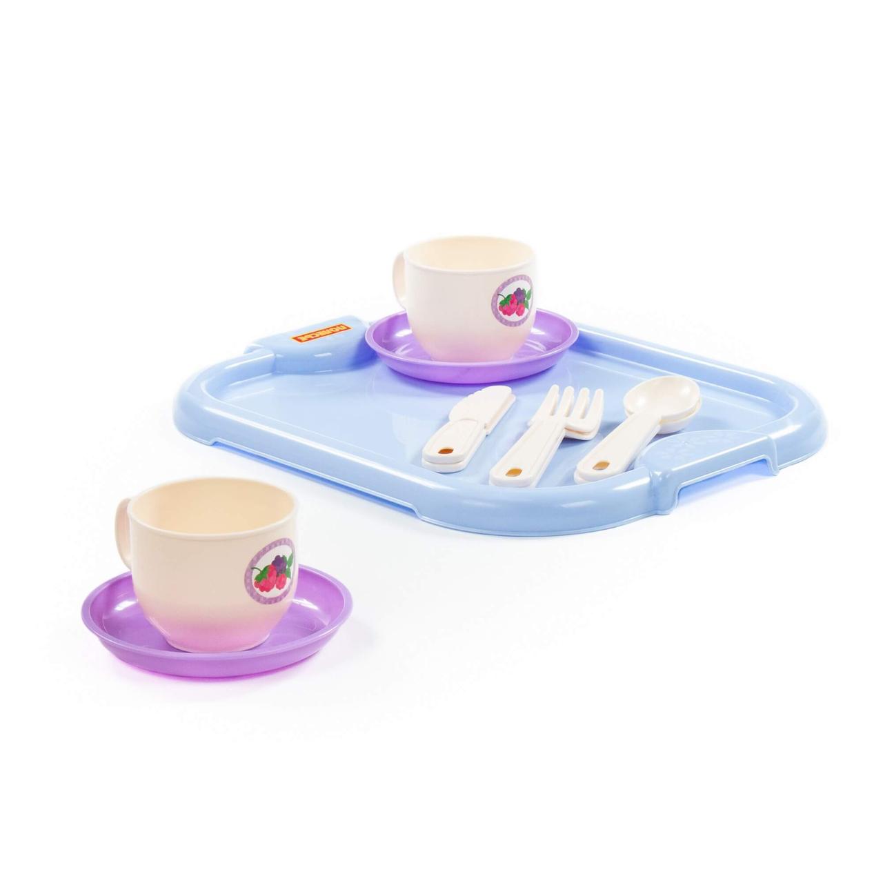 Набор детской посуды Минутка с подносом на 2 персоны(11 элемен.) 80509 - фото 2 - id-p181164432