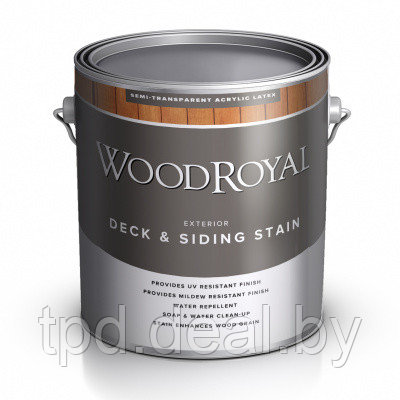 Пропитка акриловая для дерева Wood Royal Deck Siding Semi-transparent Latex Stain, Ace, RUST-OLEUM® - фото 1 - id-p181174803