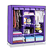 Складной шкаф Storage Wardrobe mod.88130 130 х 45 х 175 см. Трехсекционный  (Коричневый), фото 4