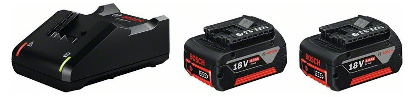 Комплект аккумулятор 180 В GBA18 V 2 шт + зарядное устройство GAL 18-40 Bosch (1600A019S0) Bosch - фото 1 - id-p181175447