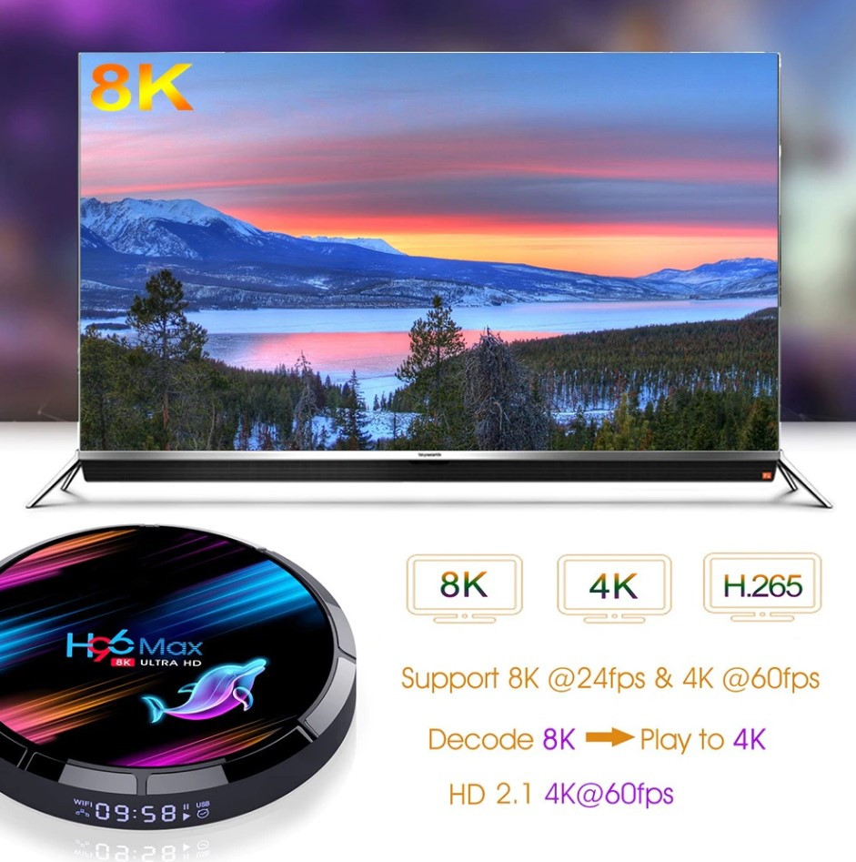 Смарт ТВ приставка H96 MAX X3 S905x3 4G + 128G TV Box андроид - фото 7 - id-p181178550