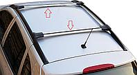 Багажник Omsa Line серебристый на рейлинги Nissan Pathfinder IV, внедорожник, 2012-