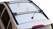 Багажник Omsa Line серебристый на рейлинги Volkswagen Golf VII, универсал, 2013-…