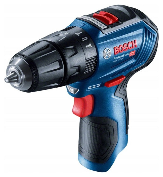 Дрель шуруповерт ударная Bosch GSB 12V-30 Solo без АКБ и ЗУ (06019G9102) Bosch - фото 1 - id-p181182104