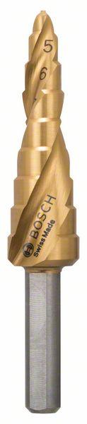 Ступенчатые свёрла HSS-TiN Bosch 4 - 12 mm, 6,0 mm, 66,5 mm (2608597525) BOSCH - фото 1 - id-p181182278