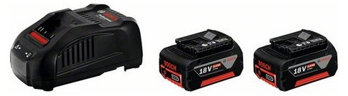 Комплект аккумулятор 18В GBA18 V 5,0 Ач 2 шт + зарядное устройство GAL1880CV Bosch (1600A00B8J) Bosch - фото 1 - id-p181184709