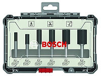 Фрезы Набор кромочных фрез 1/4" 6шт, Bosch