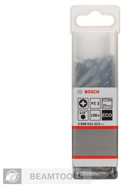100 БИТ PZ3 25ММ ECO Bosch (2608521223) Bosch - фото 1 - id-p181183272