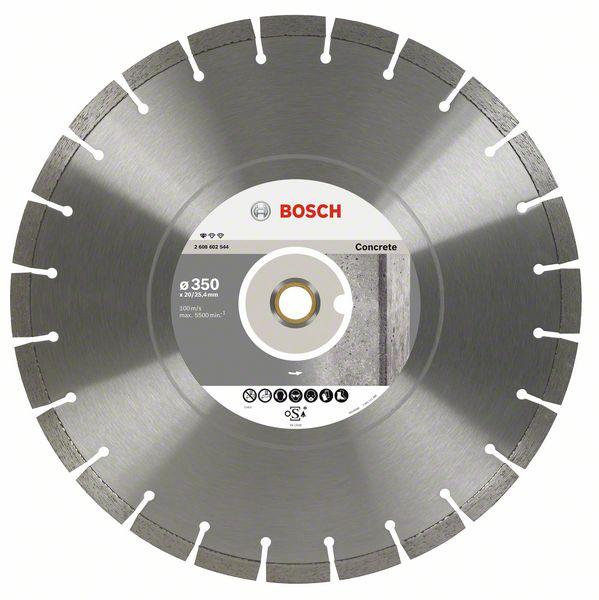 Алмазный отрезной круг Standard for Concrete Bosch 350 x 20/25,40 x 2,8 x 10 mm (2608602544) Bosch - фото 1 - id-p181182450
