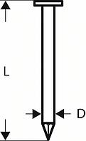 Гвозди для степлера Bosch 2608200028