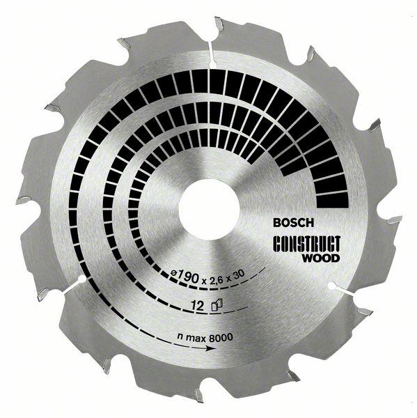 Пильный диск Construct Wood Bosch 160 x 20/16 x 2,6 mm; 12 (2608640630) Bosch - фото 1 - id-p181182954