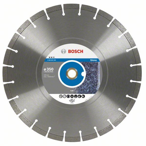 Алмазный отрезной круг Expert for Stone Bosch 350 x 20,00+25,40 x 3,2 x 12 mm (2608602594) Bosch - фото 1 - id-p181185273