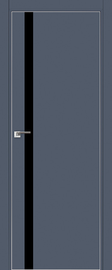 Дверь Антрацит № 6 Е черный лак 2000*800(190) кромка с 4х сторон матовая Eclipse