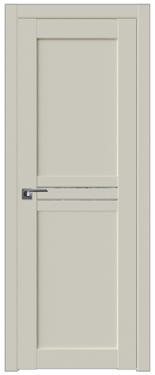 Дверь ProfilDoors Магнолия сатинат 2.55 U стекло прозрачное Профильдорс