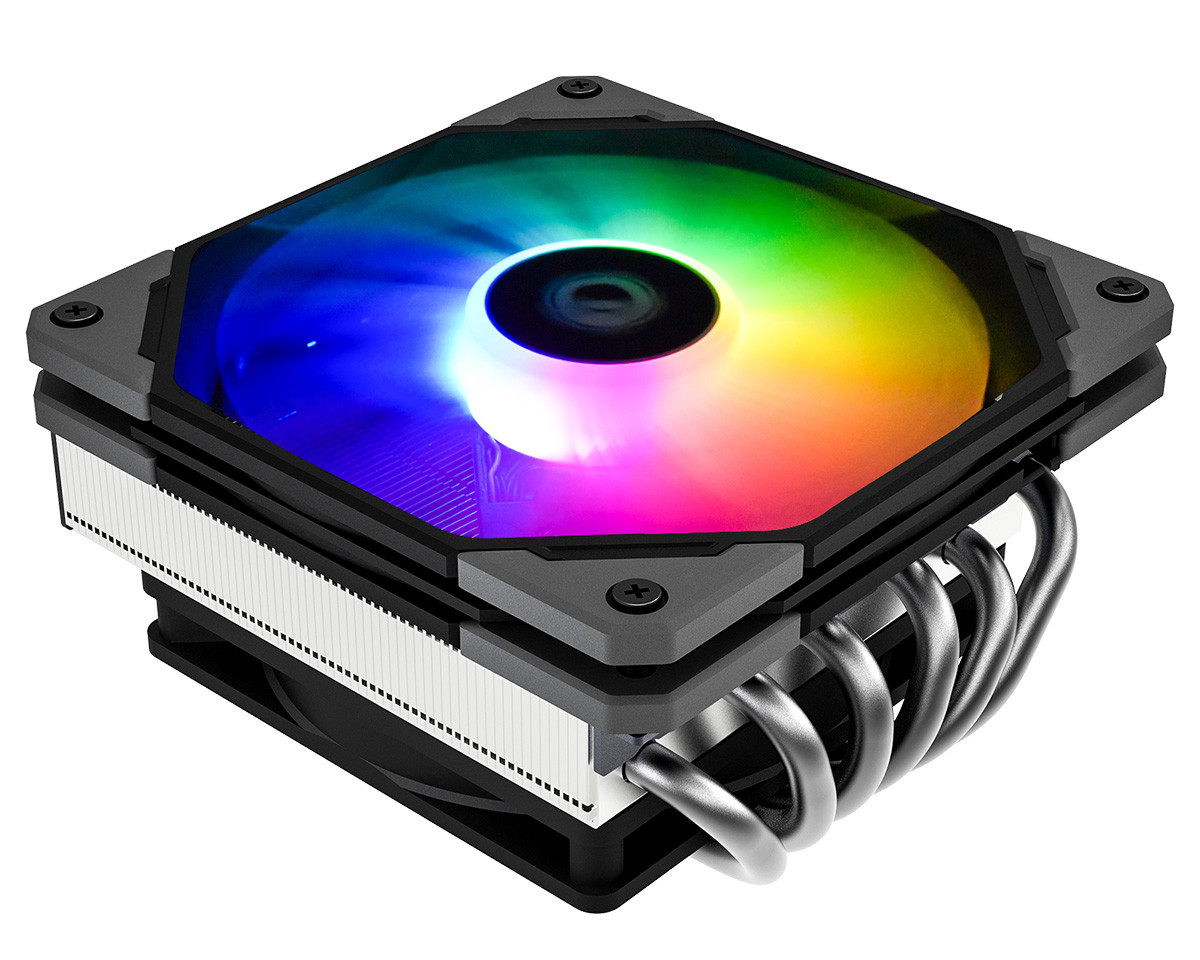 Кулер ID-Cooling IS-60 EVO ARGB (LGA 1700/115X/775/AM4/AM3/+/AM2/+/FM2/+/FM1, низкопрофильный 64mm, 2x FAN