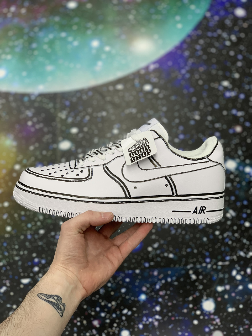 Кроссовки Nike Air Force 1 Low Cartoon Grote White Black