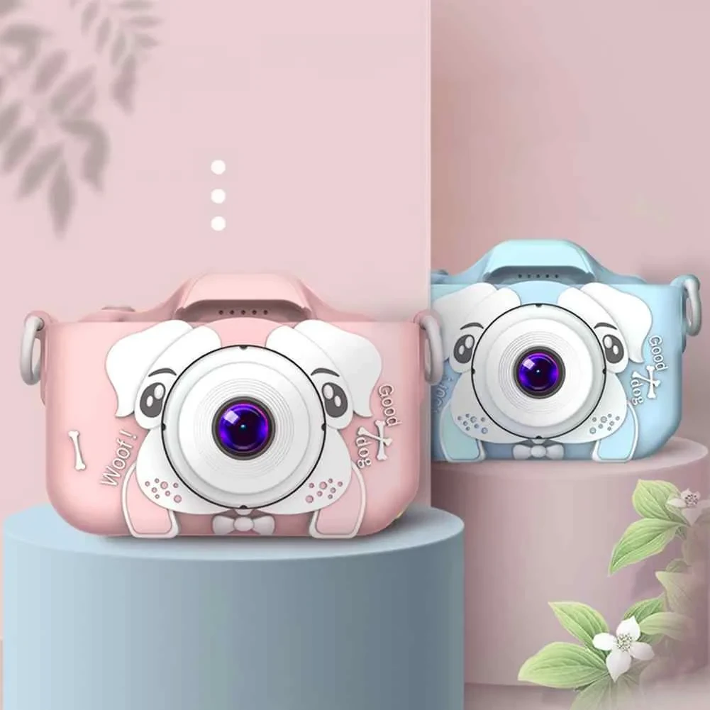 Детский фотоаппарат с селфи камерой Собачка, Fun Camera, Розовый - фото 6 - id-p181194945