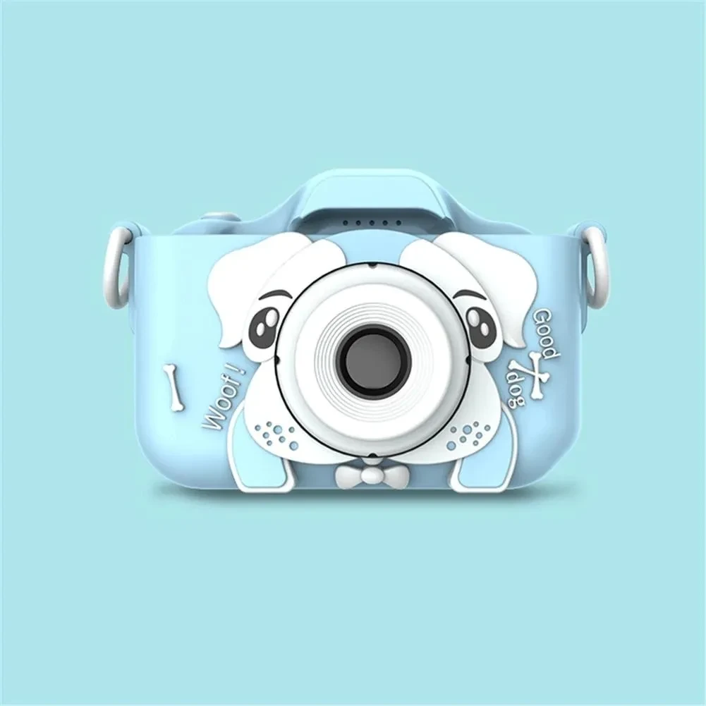 Детский фотоаппарат с селфи камерой Собачка, Fun Camera, Голубой - фото 7 - id-p181194962