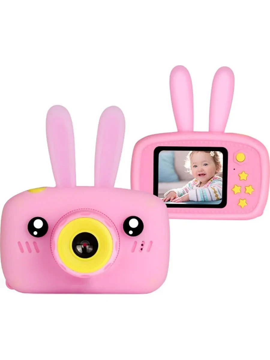 Детский фотоаппарат Gsmin Fun Camera Rabbit, розовый - фото 1 - id-p181195037