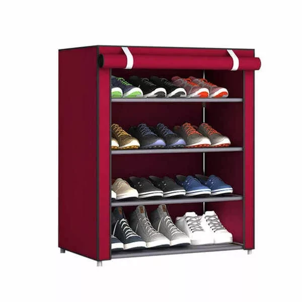 Шкаф-полка для обуви SHOE CABINET SHOE RACK (8238) Бордовый - фото 1 - id-p166675959