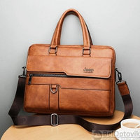 Стильная сумка - портфель для документов Jeep Buluo n.8012 Светло-коричневая