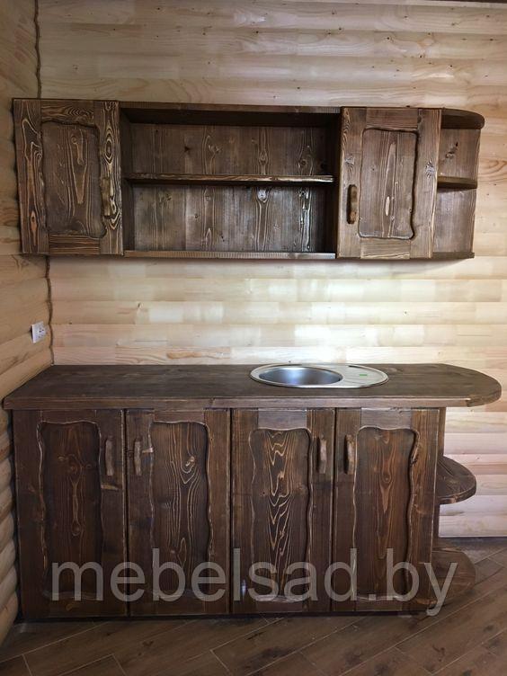 Кухня дачная из массива сосны "Рустикальная №3": продажа, цена в Минске ...