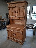 Буфет кухонный деревянный "Рустикальный №2" Д1000мм*В2000мм*Г600мм