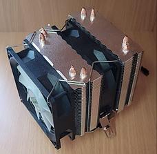 A7224DC Кулер с 2-мя вентиляторами для процессора AVC 12V 340mAh, фото 2