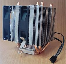 A7224DC Кулер с 2-мя вентиляторами для процессора AVC 12V 340mAh, фото 3