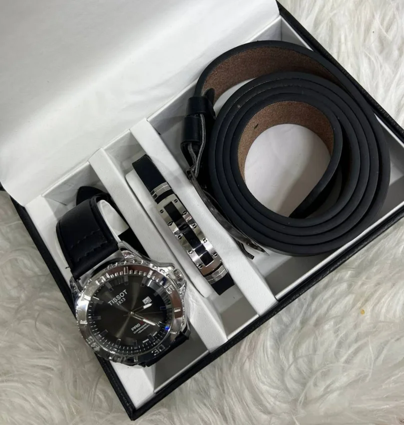 Мужской подарочный набор часы, браслет, ремень - ассортименте - фото 2 - id-p181212113