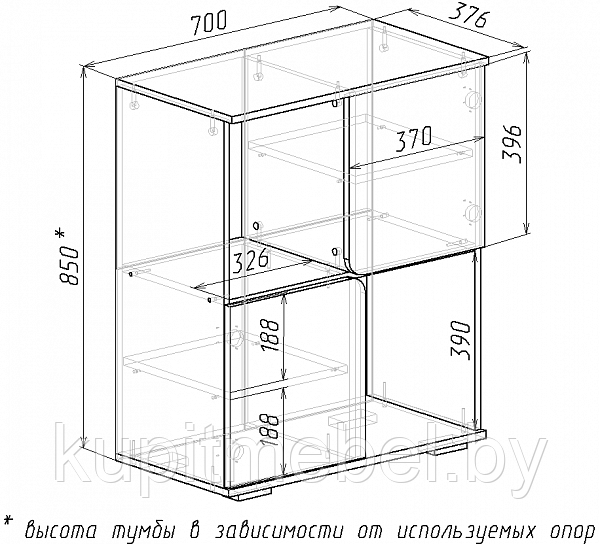 Тумба "Вегас-3" - фото 2 - id-p181214404