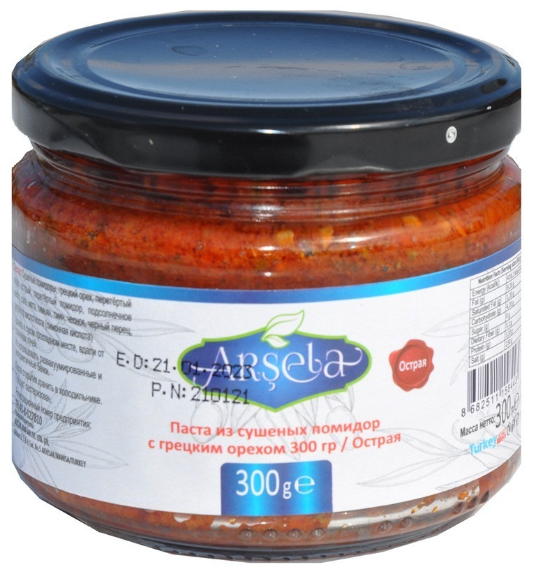 Паста из сушеных томатов Arsela с грецким орехом 300 гр. (Турция) - фото 1 - id-p181218518