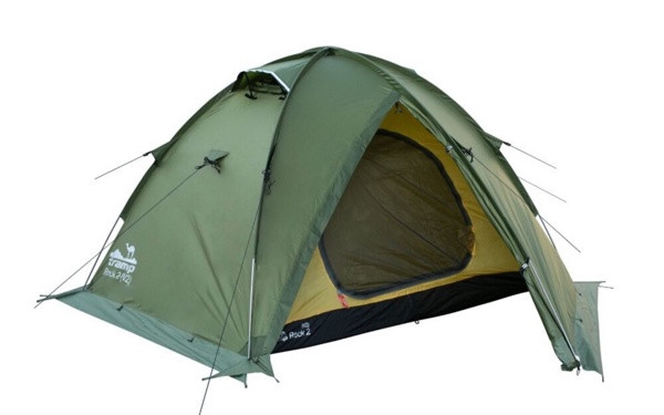 Палатка туристическая 2-х местная Tramp Rock 2 Green (V2) (8000 mm), фото 1