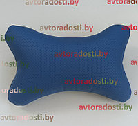 Подушка на подголовник (черная + синяя вставка)