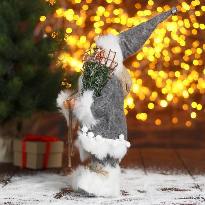Дед Мороз "В сером тулупе со снегоступами" 16х30 см - фото 2 - id-p181225877