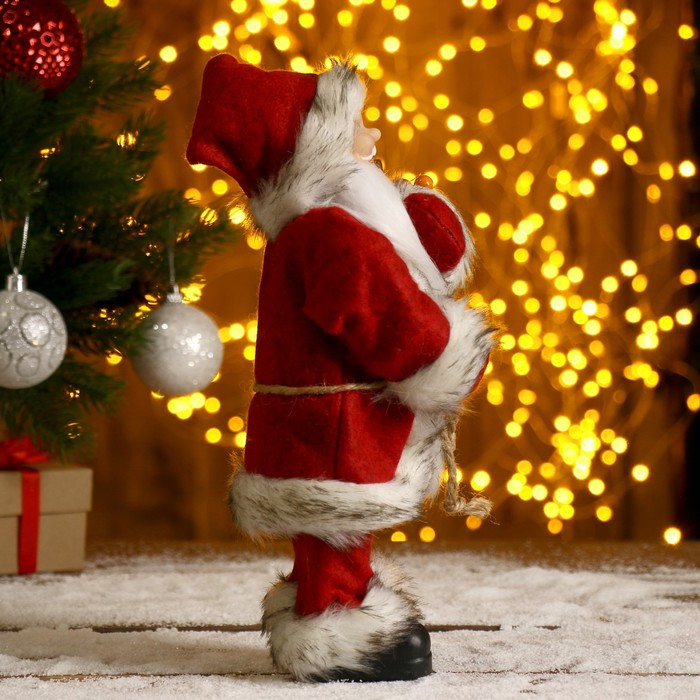 Дед Мороз "В красной шубке, с брёвнышком" 29 см - фото 4 - id-p181225912