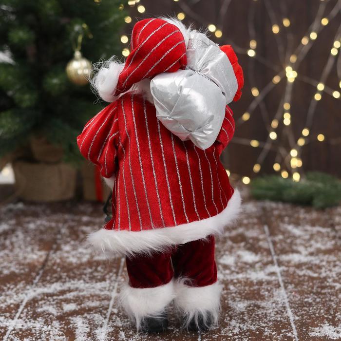 Дед Мороз "В красной полосатой шубе, с подарками" 16х30 см - фото 3 - id-p181225916