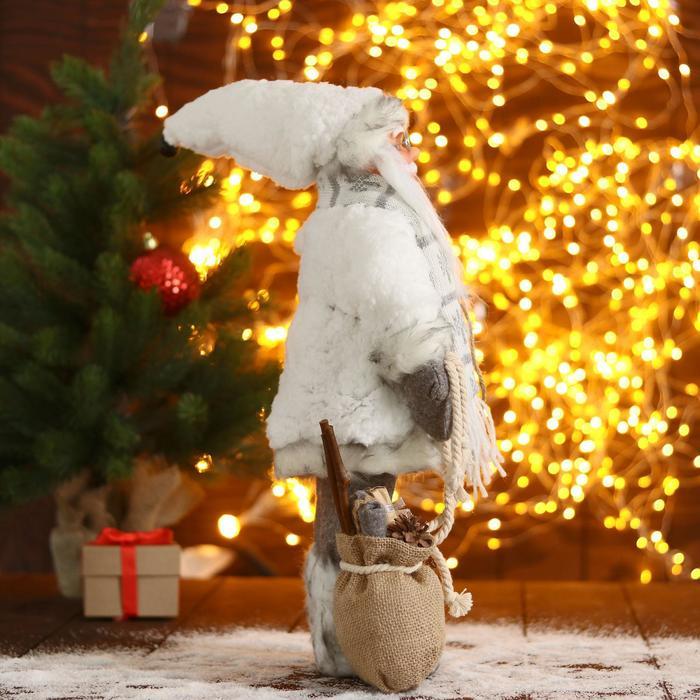 Дед Мороз "В белой шубке с лыжами" 23х45 см - фото 4 - id-p181225928