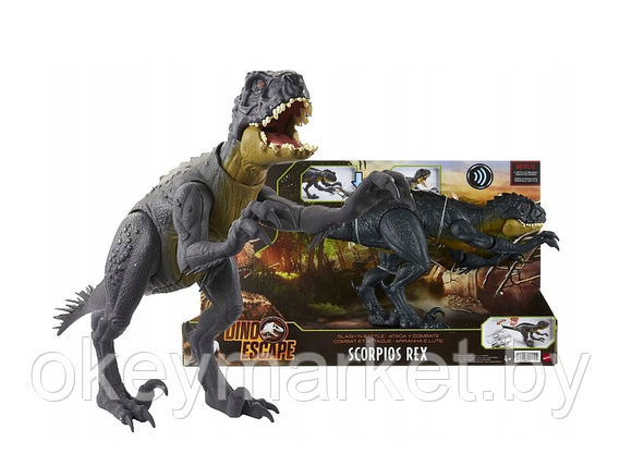 Фигурка Mattel Jurrasic World Хлопающий Скорпиос Рекс HBT41, фото 3