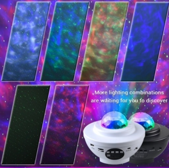 Музыкальный проектор ночник звездного неба Starry Projector Light (10 световых режимов, 3 уровня яркости, USB - фото 6 - id-p181227361