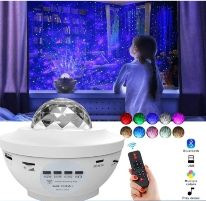 Музыкальный проектор ночник звездного неба Starry Projector Light (10 световых режимов, 3 уровня яркости, USB - фото 3 - id-p181227361