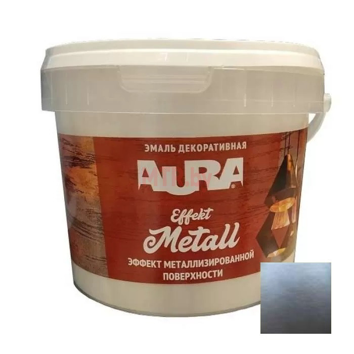 Эмаль акриловая Aura Effect Metall серебро 0,25 кг